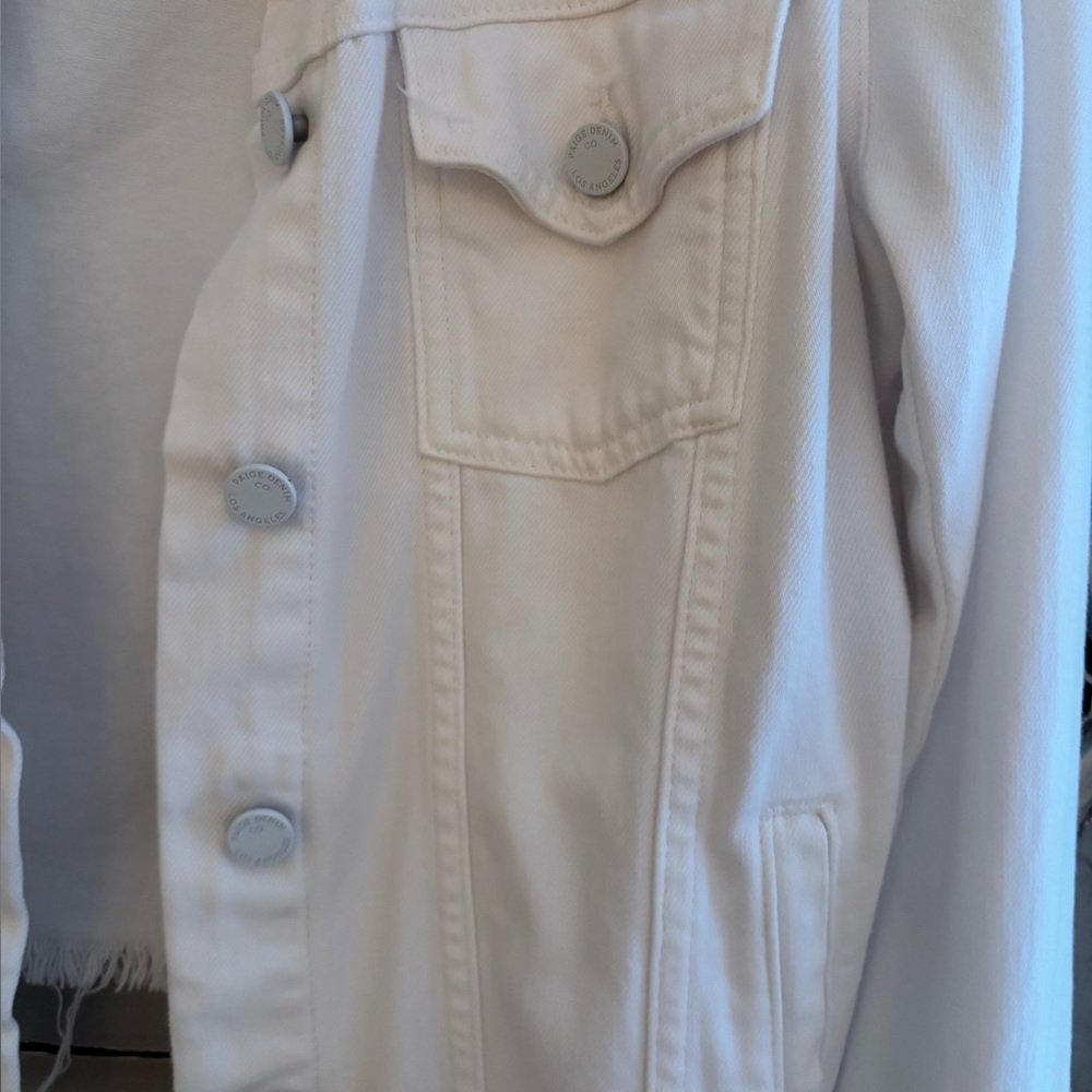 PAIGE Crisp White Jean Jacket - Picture 4 of 6